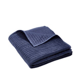 Catherine Lansfield Velvet Pinsonic Bedspread - Velvet Pinsonic Navy Bedspread