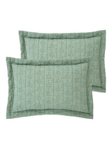 Pineapple Elephant Tamba Leaf Pinsonic Quilted Oxford Pillowcase Pair