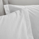 Bianca Seersucker Woven Stripe 180 Thread Count Cotton Duvet Cover Set - Grey image 4