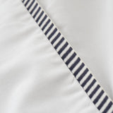 Bianca Contrast Trim 200 Thread Count Cotton Duvet Cover Set - White / Natural image 5