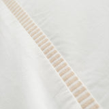 Bianca Contrast Trim 200 Thread Count Cotton Duvet Cover Set - White / Natural image 11