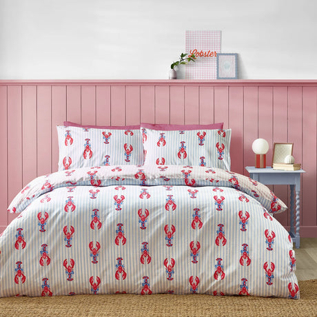 Sassy B Lobster Stripe Reversible Duvet Cover Set with Pillowcase