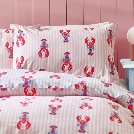 Sassy B Lobster Stripe Reversible Duvet Cover Set with Pillowcase