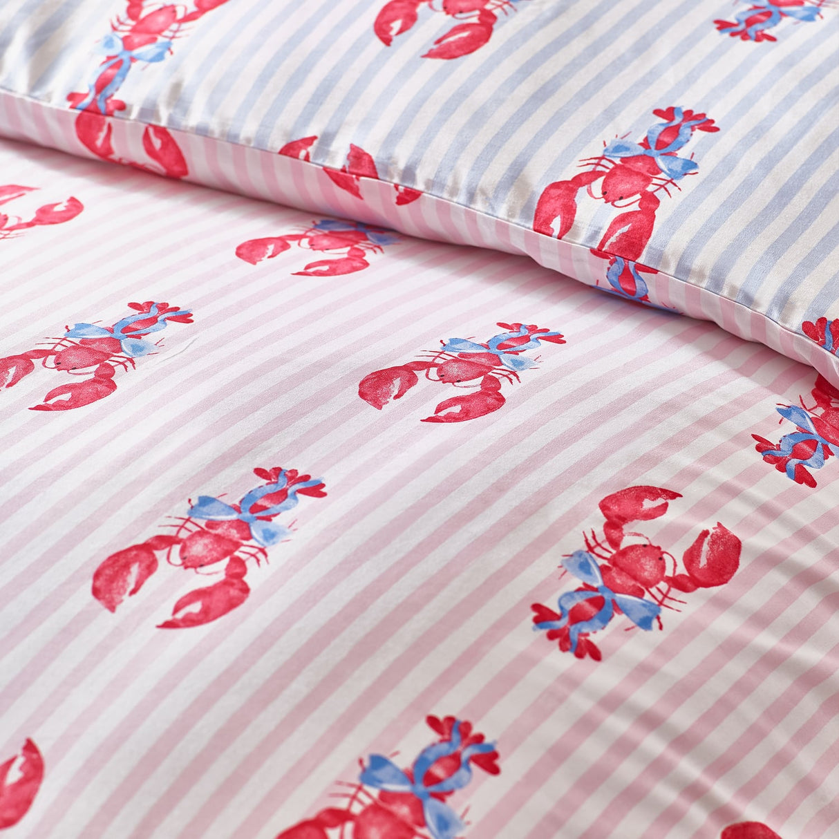 Sassy B Lobster Stripe Duvet Cover Set - Lobster Stripe Duvet Set