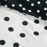 Catherine Lansfield Polka Dot Reversible Duvet Cover Set Black and White 5
