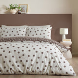 Catherine Lansfield Polka Dot Duvet Cover Set - Polka Dot Chocolate