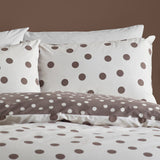 Catherine Lansfield Polka Dot Duvet Cover Set - Polka Dot Chocolate