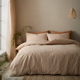 Pineapple Elephant Cotton Rich Woven Stripe Duvet Cover Set