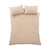 Pineapple Elephant Cotton Rich Woven Stripe Duvet Cover Set - Cotton Rich Woven Stripe Clay