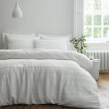 Bianca Fine Linens Waffle Cotton Stripe Duvet Cover Set