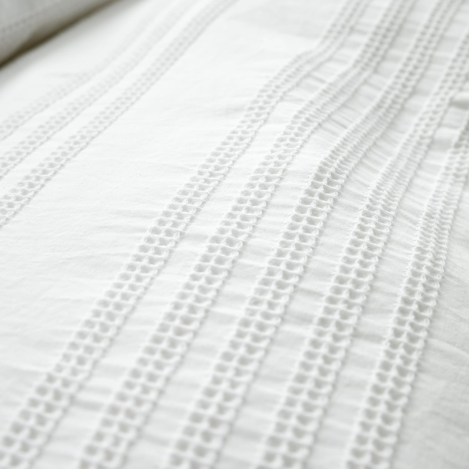 Bianca Fine Linens Waffle Cotton Stripe Duvet Cover Set - Waffle Cotton Stripe Duvet Set