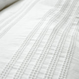 Bianca Fine Linens Waffle Cotton Stripe Duvet Cover Set - Waffle Cotton Stripe Duvet Set