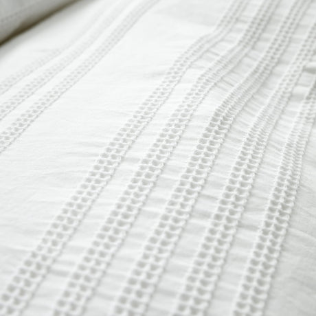 Bianca Fine Linens Waffle Cotton Stripe Duvet Cover Set - Waffle Cotton Stripe Duvet Set