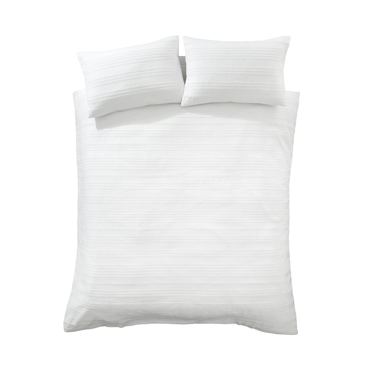 Bianca Fine Linens Waffle Cotton Stripe Duvet Cover Set - Waffle Cotton Stripe Duvet Set