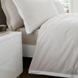 Bianca Seersucker Woven Stripe 180 Thread Count Cotton Duvet Cover Set - Natural