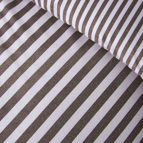 Catherine Lansfield Epping Textured Stripe Duvet Cover Set - Epping Textured Stripe Chocolate