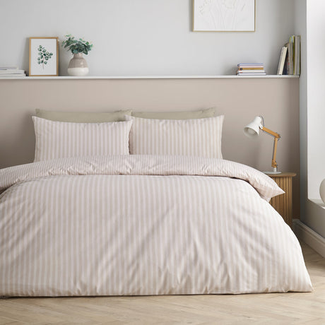 Catherine Lansfield Epping Textured Stripe Duvet Cover Set