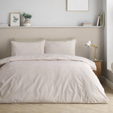 Catherine Lansfield Epping Textured Stripe Duvet Cover Set - Epping Textured Stripe Natural Duvet Set