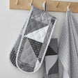 Catherine Lansfield Larsson Geo Geometric Grey Double Oven Glove