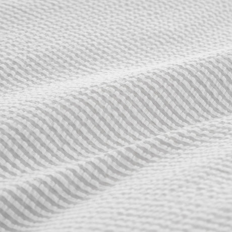 Bianca Seersucker Woven Stripe 180 Thread Count Cotton Duvet Cover Set with Pillowcase