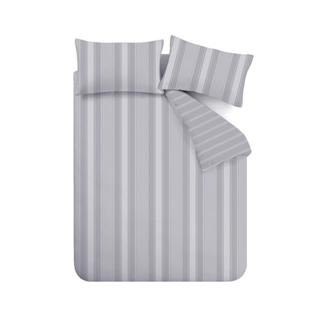 Brushed Cotton Flannelette Ticking Stripe Duvet Cover Set by Bianca