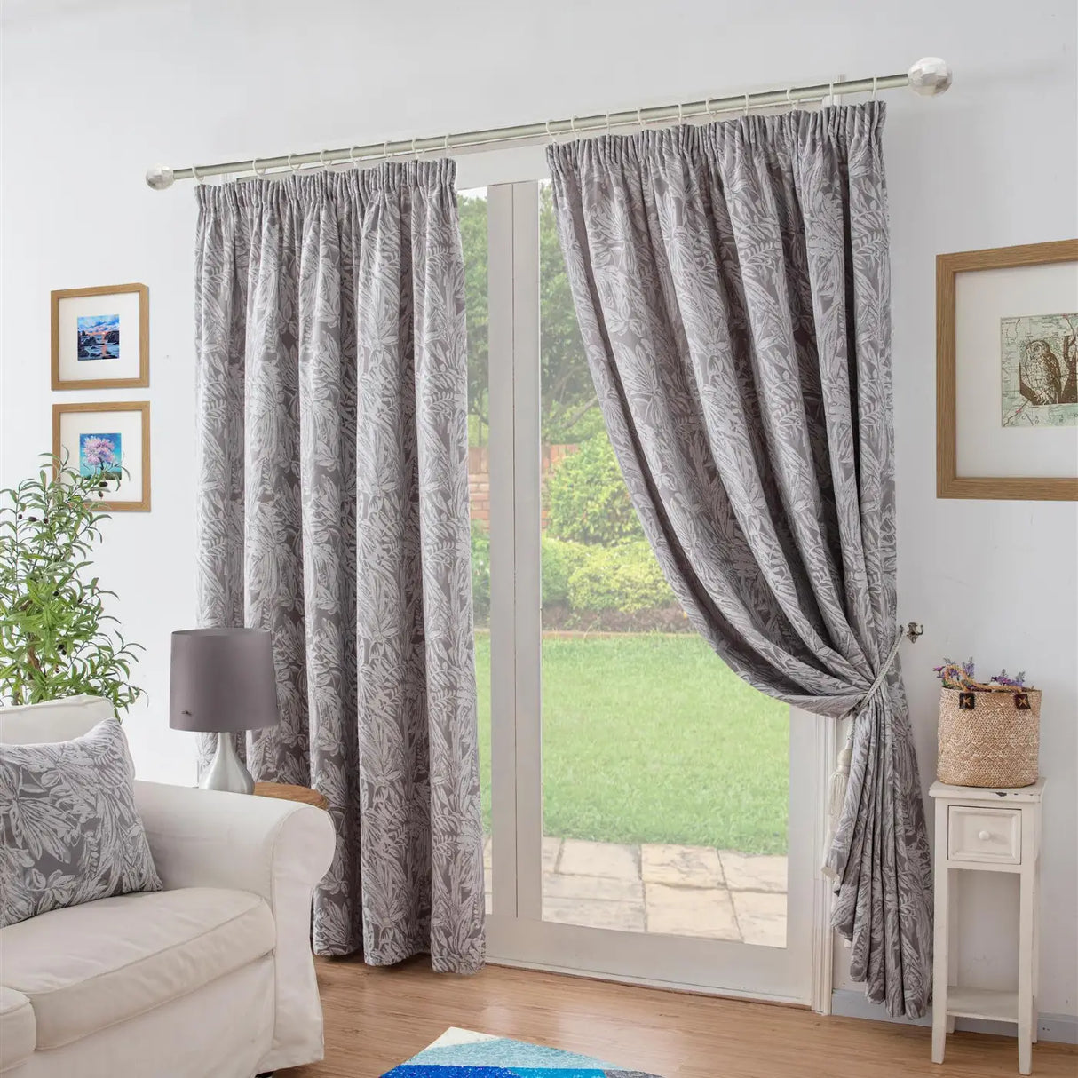 Botanic Lined Tape Top Pencil Pleat Curtains by Alan Symonds