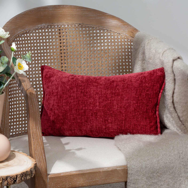 Buxton Rectangular Cushion Cover Red