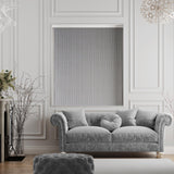 Pencil Stripe Dove Made To Measure Roman Blind by Style Furnishings