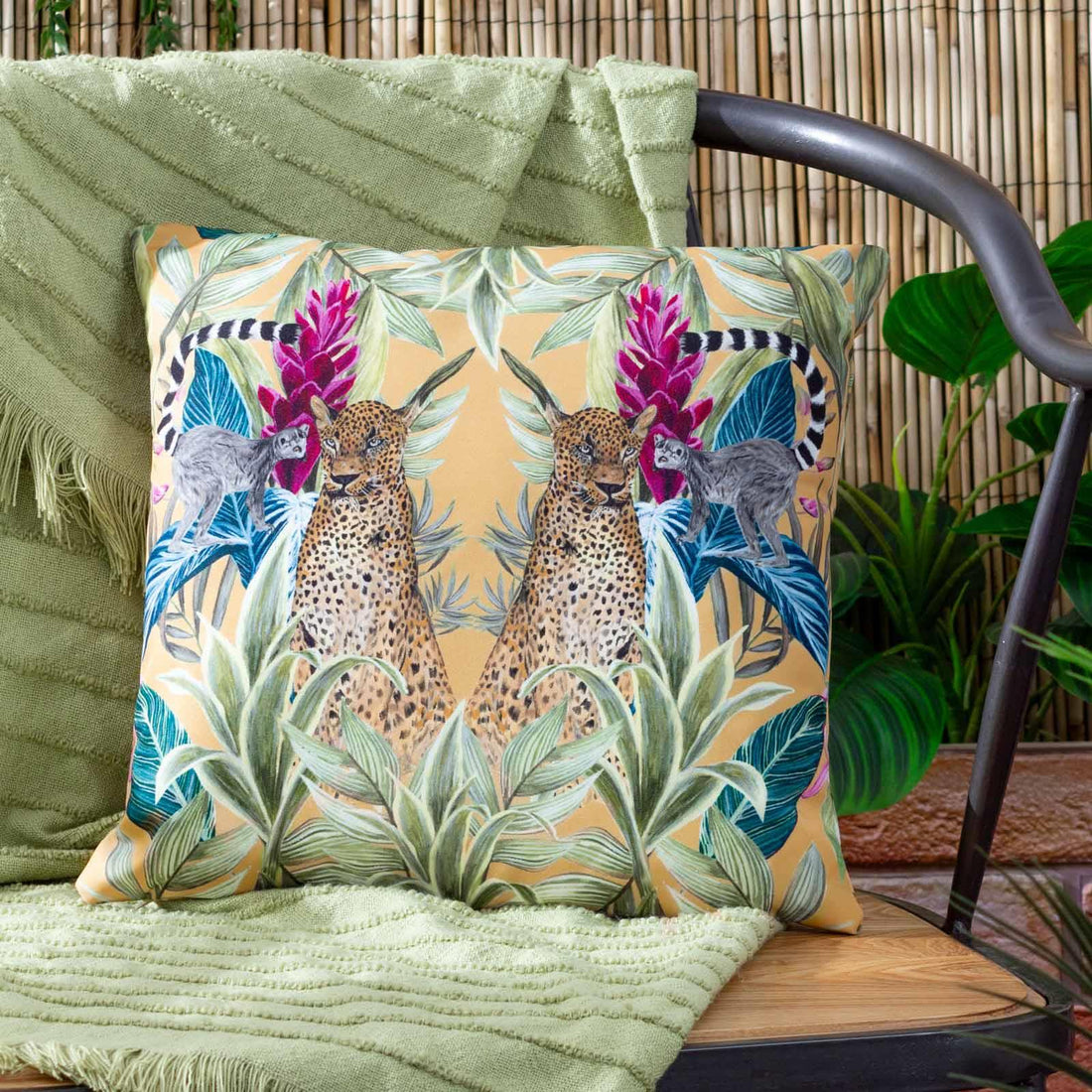 Kali Leopards Outdoor Cushion Cover 43cm x 43cm