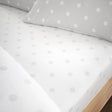 Catherine Lansfield Polka Dot Brushed Cotton Flannelette 30cm Deep Fitted Sheet - Grey