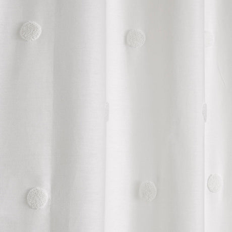 Zara Tufted Eyelet Curtains White by Fusion