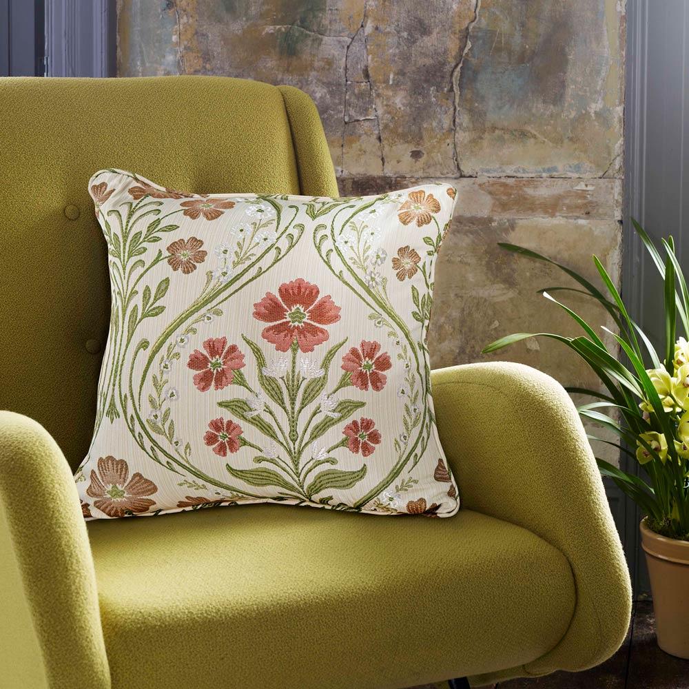 Estelle Floral Woven Cushion Cover 43cm x 43cm