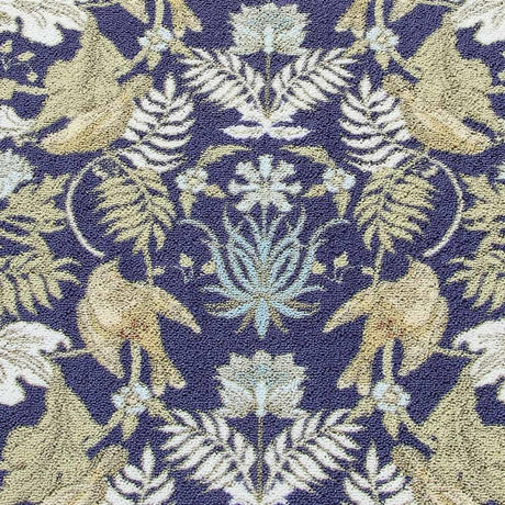 Dreams & Drapes Finch & Flower Navy Floral Washable Rug 120cm x 180cm 10