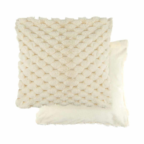 Lush Faux Rabbit Fur Cushion Cover 17" x 17" (43cm x 43cm) by Emma Barclay