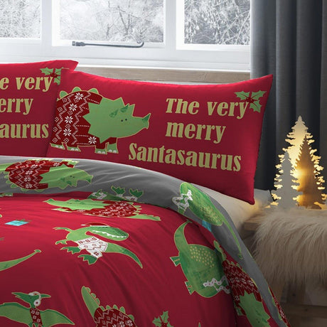 Santasaurus Duvet Cover Set by Bedlam