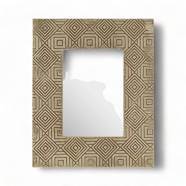 Geometric Silver Handcrafted Metal Photo Frame
