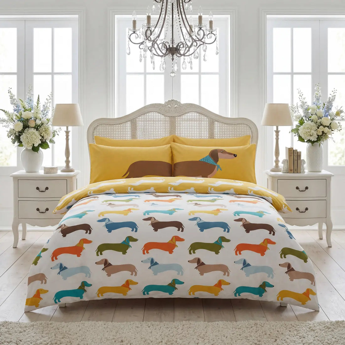 Sausage Dog Polycotton Duvet Cover Set