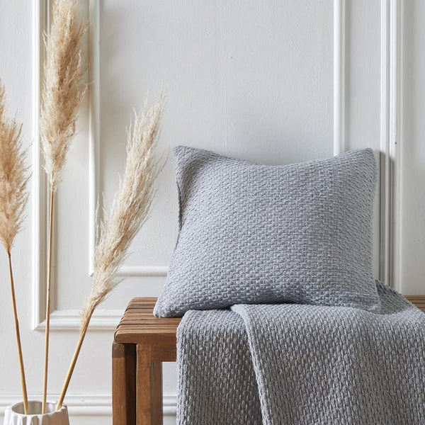 Hayden Recycled Cotton Grey Cushion Cover