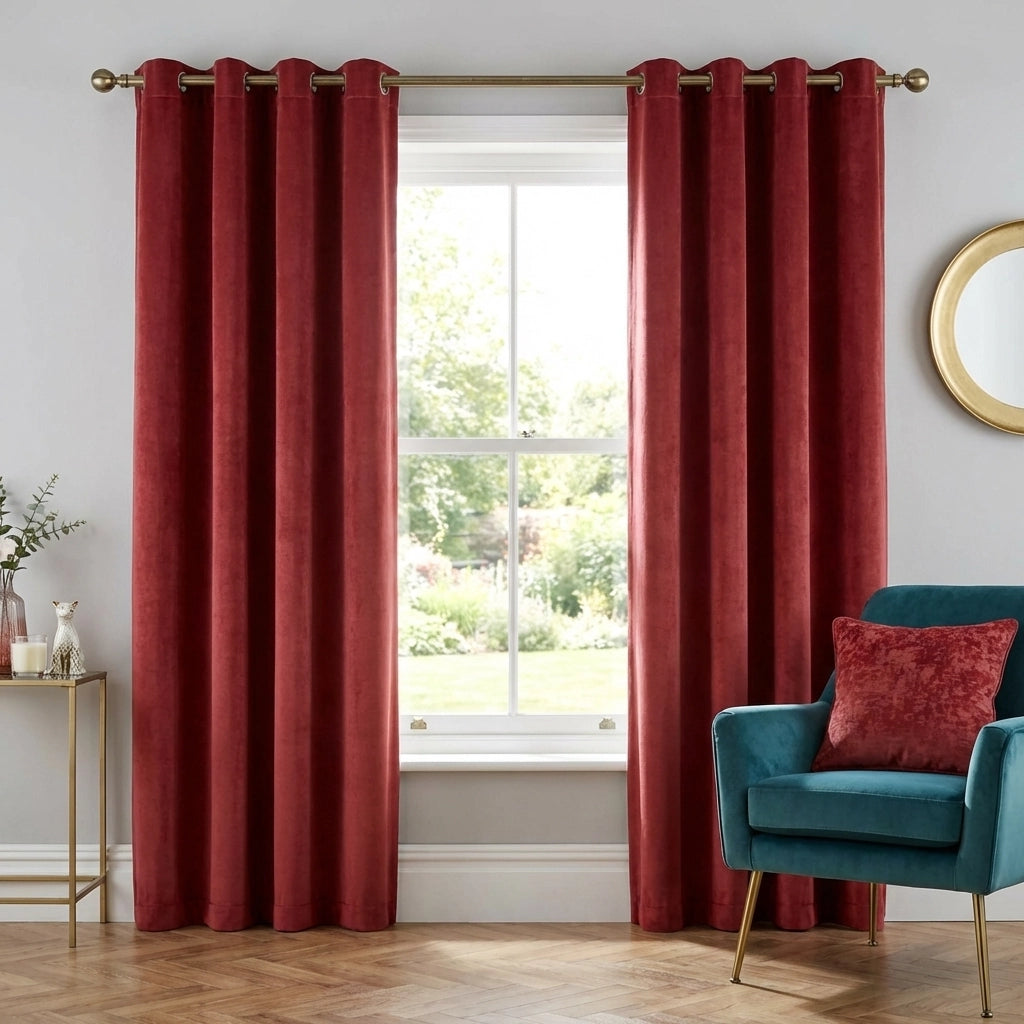 Strata Thermal Dim Out Woven Eyelet Curtains Pair 22