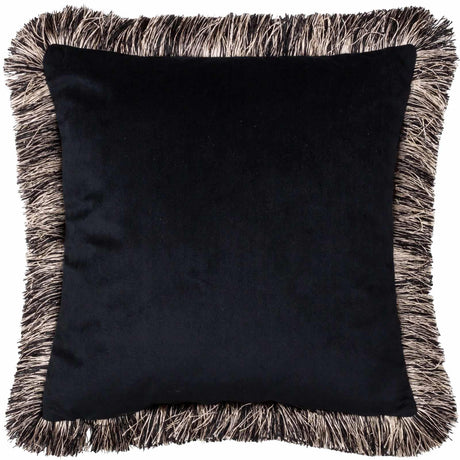 Wildcat Velvet Fringed Cushion Cover 17" x 17" (43cm x 43cm) by furn.