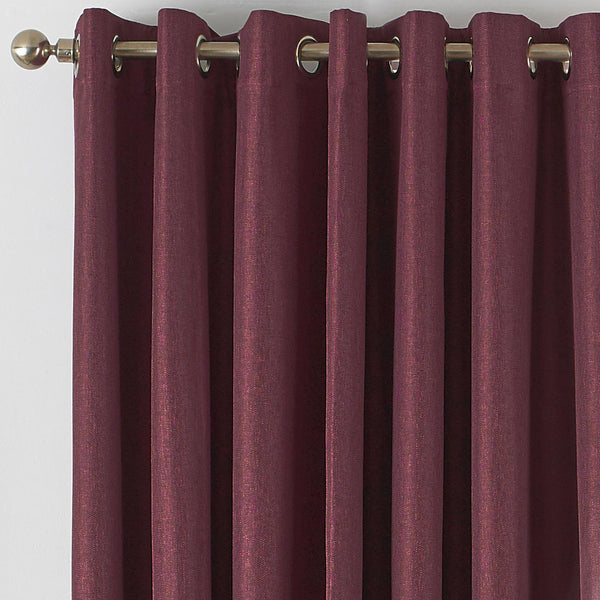 Moon Blackout Eyelet Curtains Red 46" x 54"