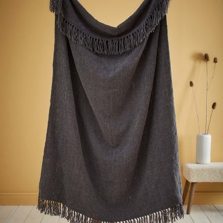 Textured Chenille Throw Blanket 130cm x 180cm by Appletree Loft