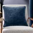 Heavy Chenille Velvet Cushion Cover 20" x 20" - Navy