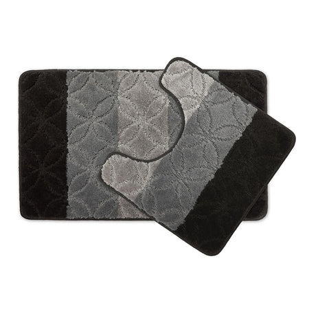 Halo Non-Slip Bath Mat & Pedestal Bathroom Set by Emma Barclay