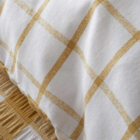 Catherine Lansfield Brushed Seersucker Gingham Cosy Duvet Cover Set 18
