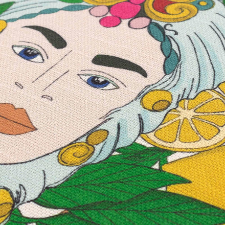 Taormina Floral Piped Cushion Cover 17" x 17" (43cm x 43cm) by furn.