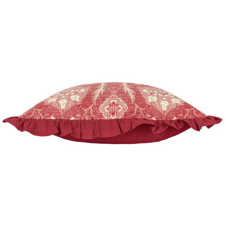 Kirkton Floral Pleat Fringe Cushion Cover 20" x 20" by Paoletti