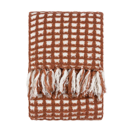 Toasty Waffle Throw Blanket 130cm x 170cm by furn.