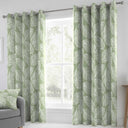 Matteo Leaf Eyelet Curtains by Fusion