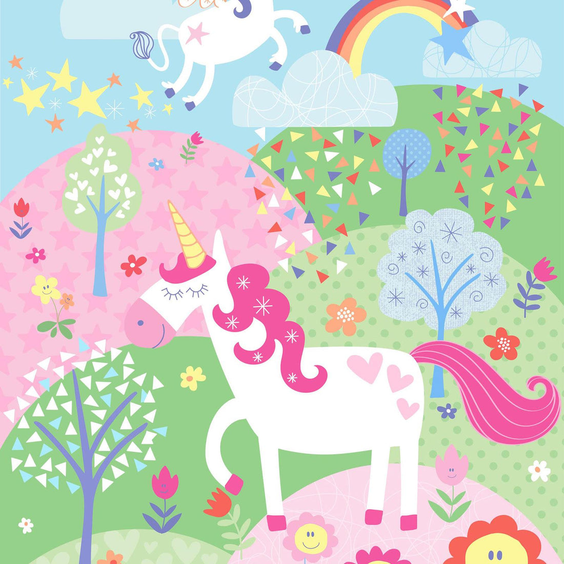 Unicorn Kids Wall Art Mural